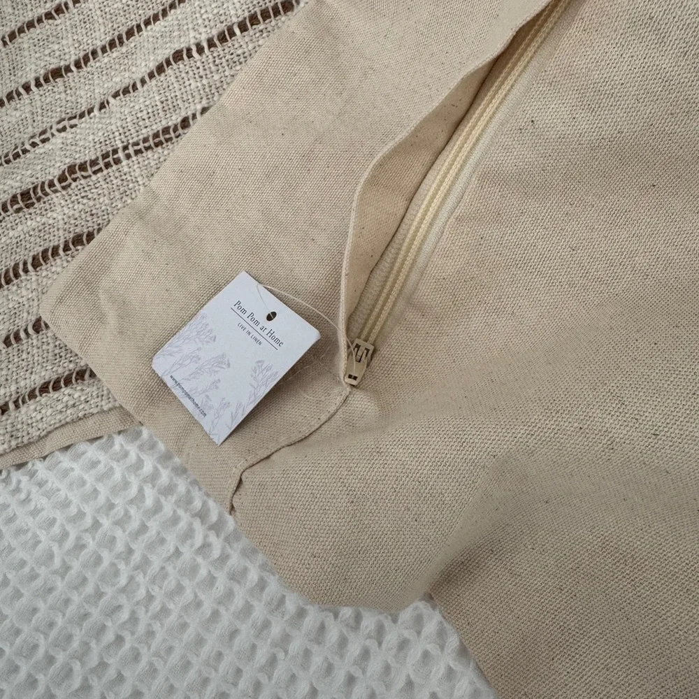 Pom Pom at Home Cream & Brown Striped Pillow case designed for Jojo Body pillow